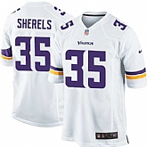 Nike Men & Women & Youth Vikings #35 Sherels White Team Color Game Jersey,baseball caps,new era cap wholesale,wholesale hats